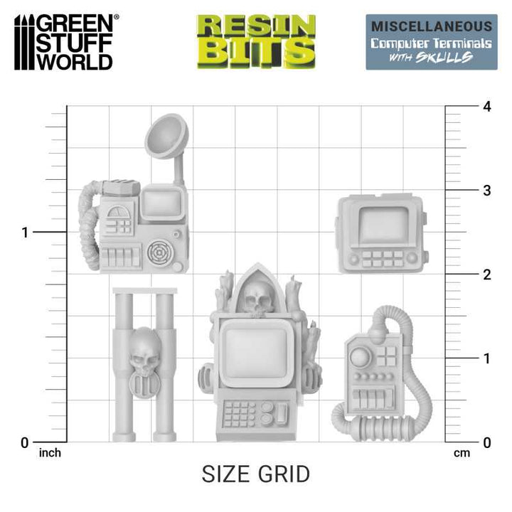 Computer Terminals with Skulls (Green Stuff World)