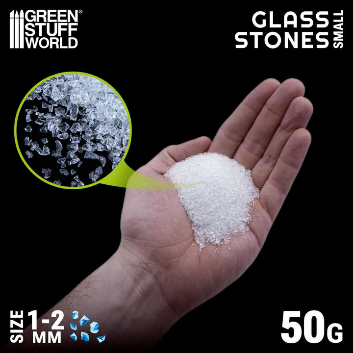 Crushed glass stones 1-2mm (Green Stuff World)
