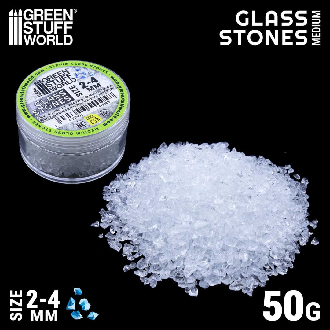 Crushed glass stones 2-4mm (Green Stuff World)