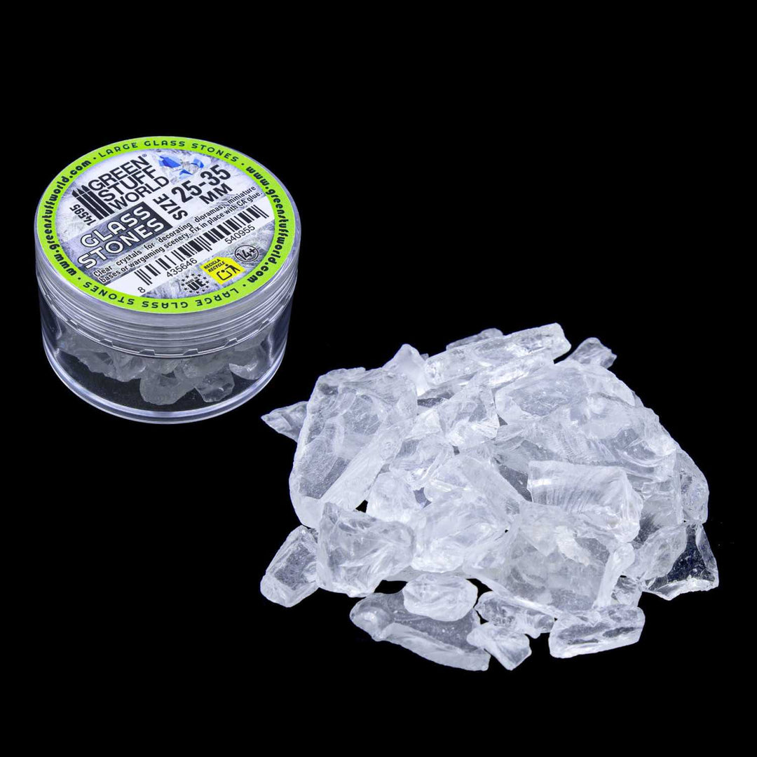 Crushed glass stones 25-35mm (Green Stuff World)