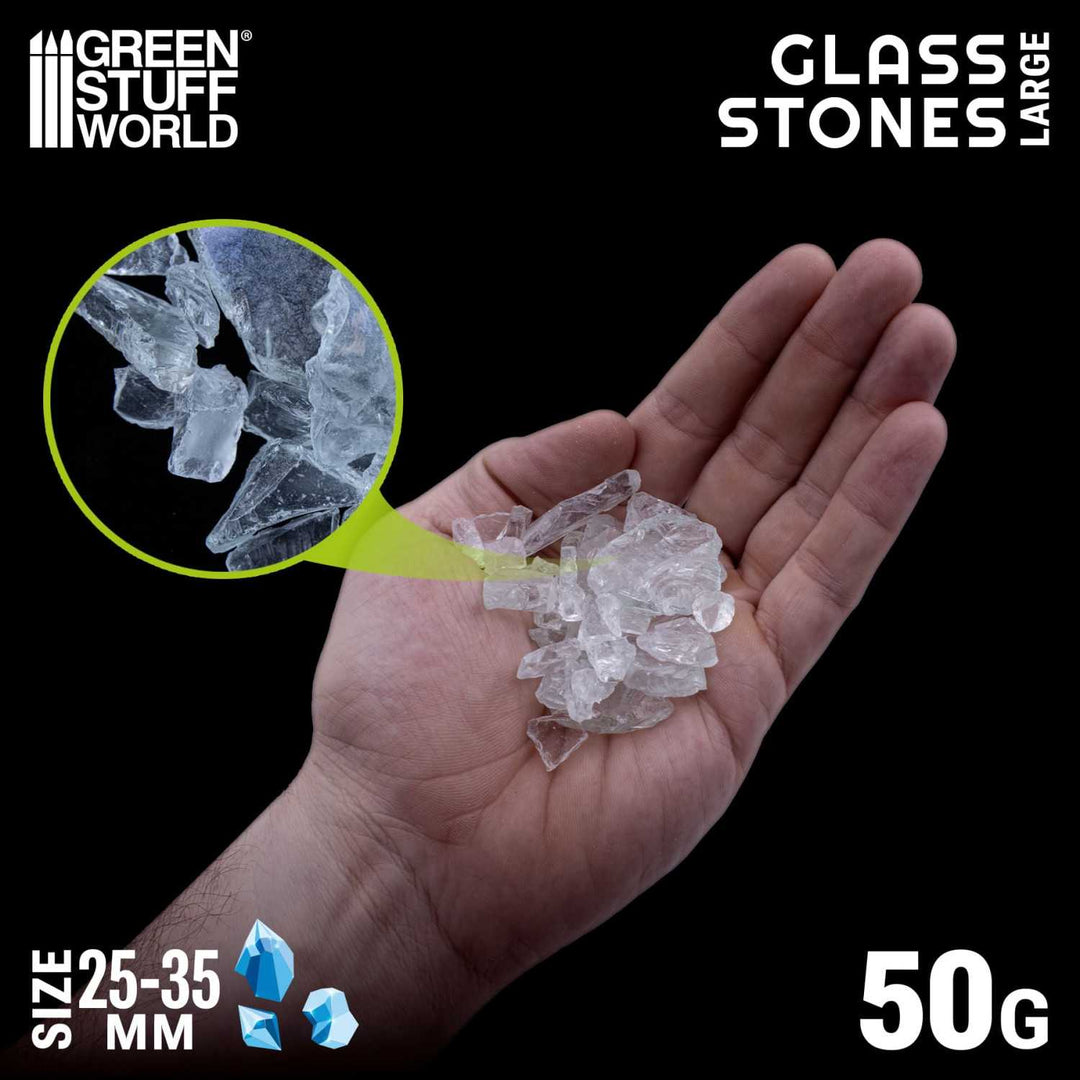 Crushed glass stones 25-35mm (Green Stuff World)