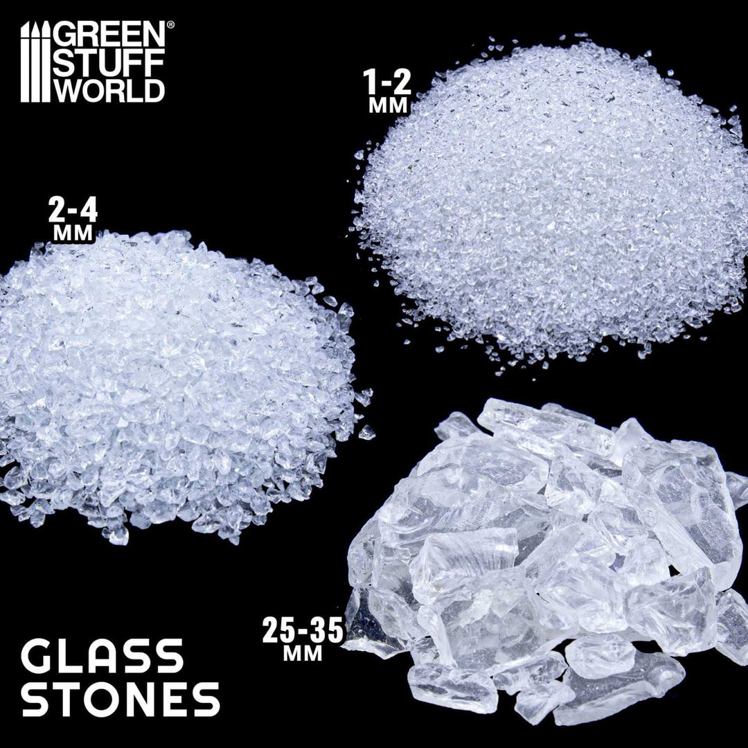 Crushed glass stones 25-35mm (Green Stuff World)