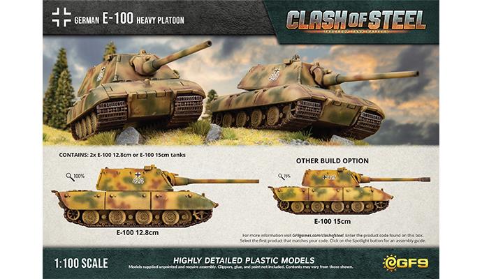 Clash of Steel: E-100 Heavy Tank Platoon (x2 Plastic) (CSG09)