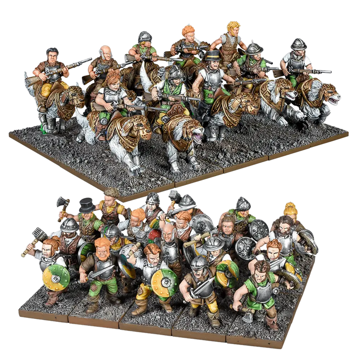 Kings of War: Halflings - Braves / Rifles / Spearspikes & Wild Lancers Battlegroup