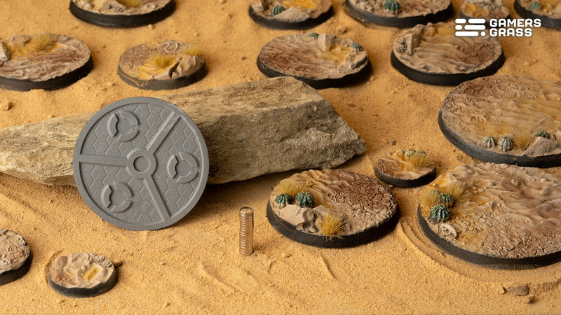 GamersGrass Deserts of Maahl Bases, Round 50mm (x3)