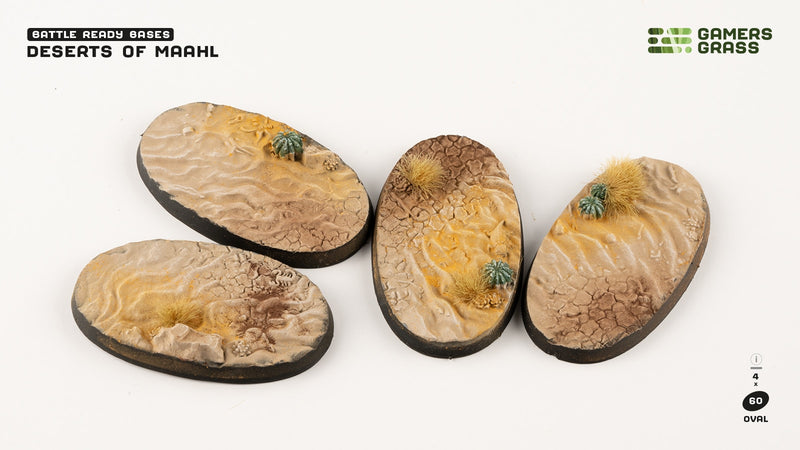 GamersGrass Deserts of Maahl Bases, Oval 60mm (x4)