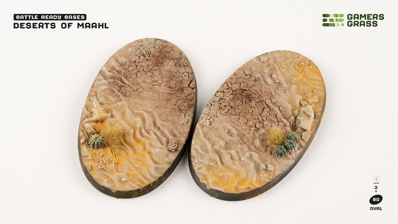 GamersGrass Deserts of Maahl Bases, Oval 90mm (x2)