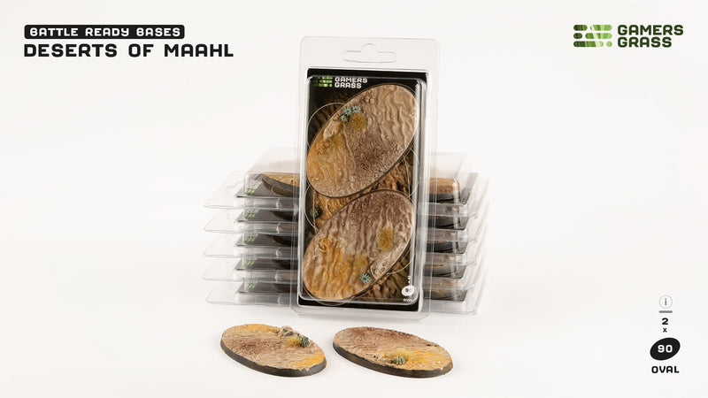 GamersGrass Deserts of Maahl Bases, Oval 90mm (x2)