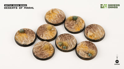 GamersGrass Deserts of Maahl Bases, Round 32mm (x8)
