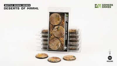 GamersGrass Deserts of Maahl Bases, Round 50mm (x3)