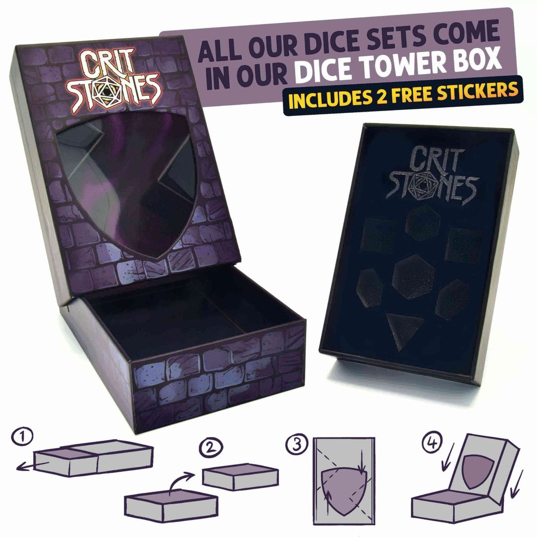 CritStones Royal Soulreaper Hollow Metal RPG Dice Set