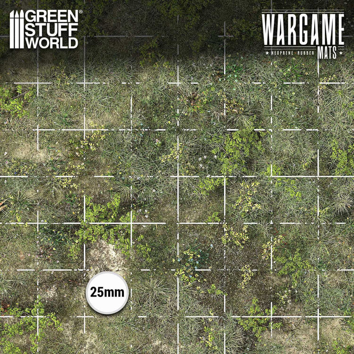 Dungeon Neoprene Mat with 1-inch grid 4x4' (120x120cm) Duskriver Meadows (Green Stuff World)