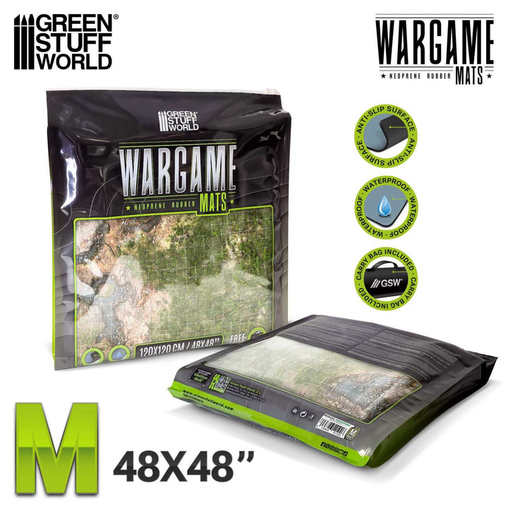 Dungeon Neoprene Mat with 1-inch grid 4x4' (120x120cm) Duskriver Meadows (Green Stuff World)
