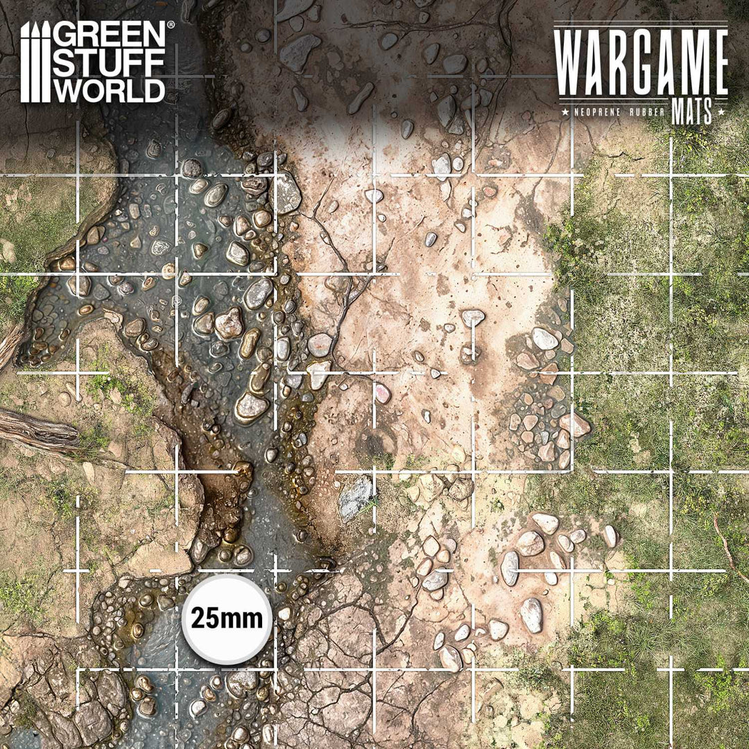 Dungeon Neoprene Mat with 1-inch grid 4x4' (120x120cm) Duskriver Meadows (Green Stuff World)