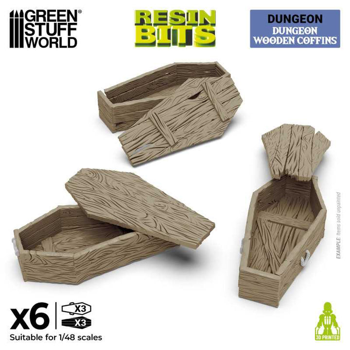 Dungeon Wooden Coffins 1:48 (Green Stuff World)