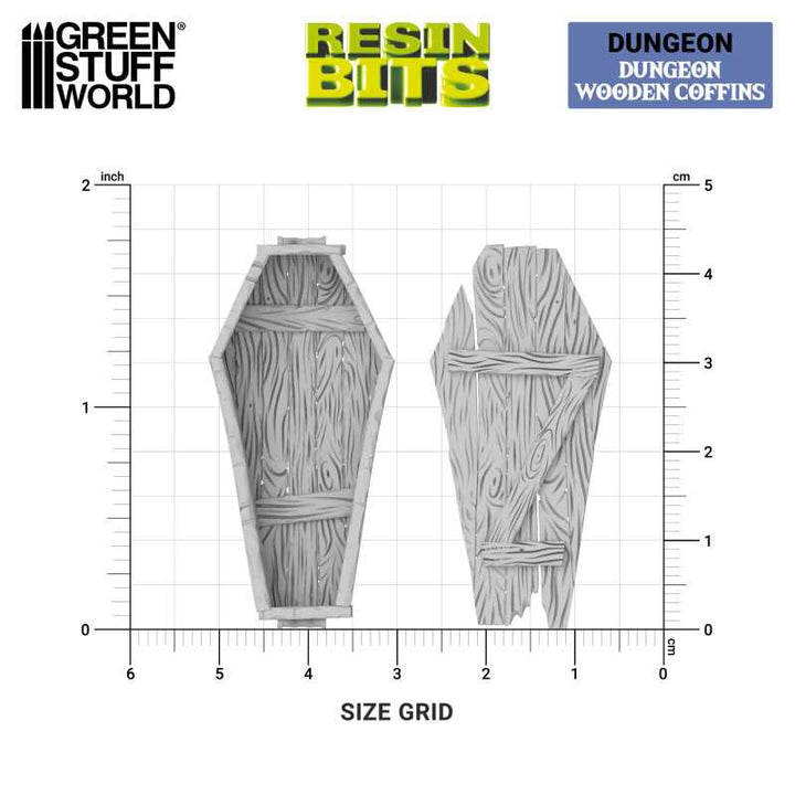 Dungeon Wooden Coffins 1:48 (Green Stuff World)