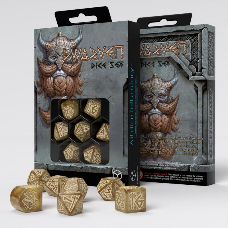 Dwarven Dice Set: Gold (Q-Workshop) (RDWA08)