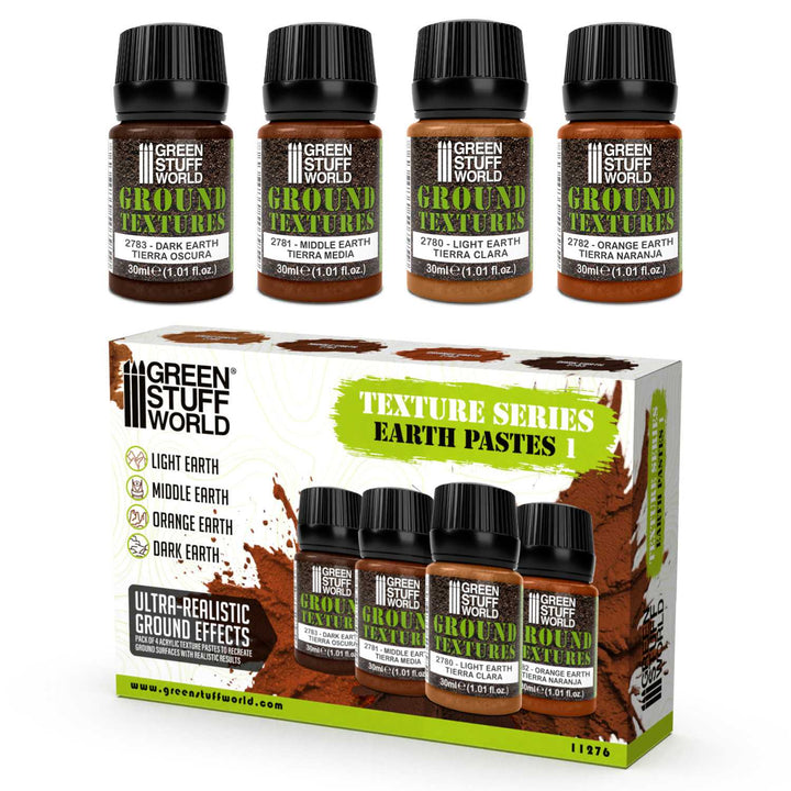 Earth Texture Paint Set 30ml Vol 1 (x4) (Green Stuff World)