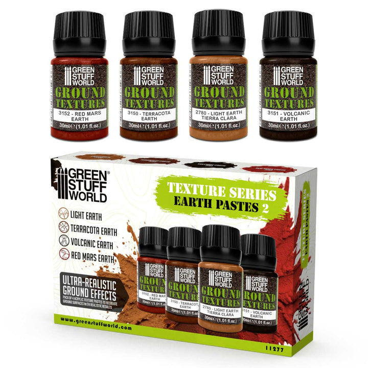 Earth Texture Paint Set 30ml Vol 2 (x4) (Green Stuff World)