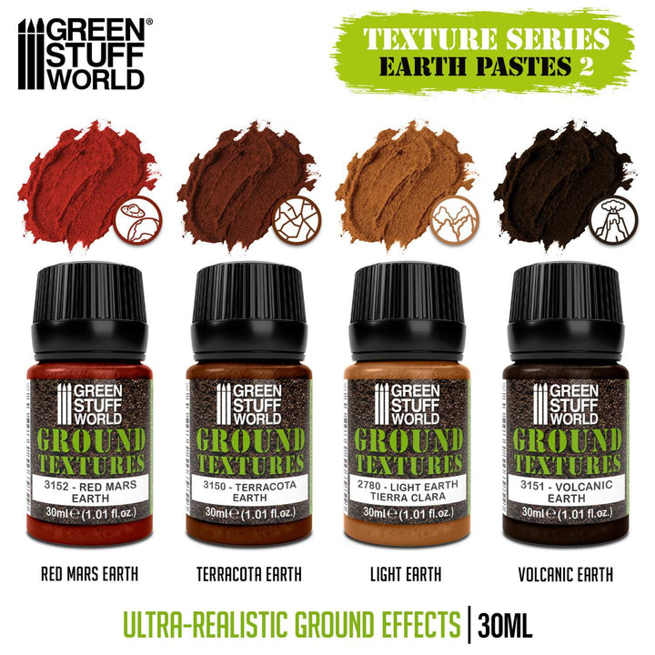 Earth Texture Paint Set 30ml Vol 2 (x4) (Green Stuff World)