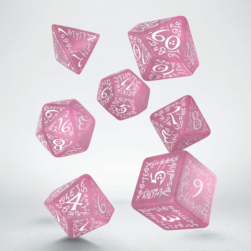 Elvish Shimmering pink & White Dice Set (Q-Workshop) (SELV11)