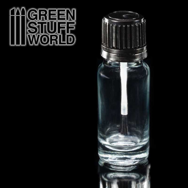 Empty Glass Jar with brush (Green Stuff World)