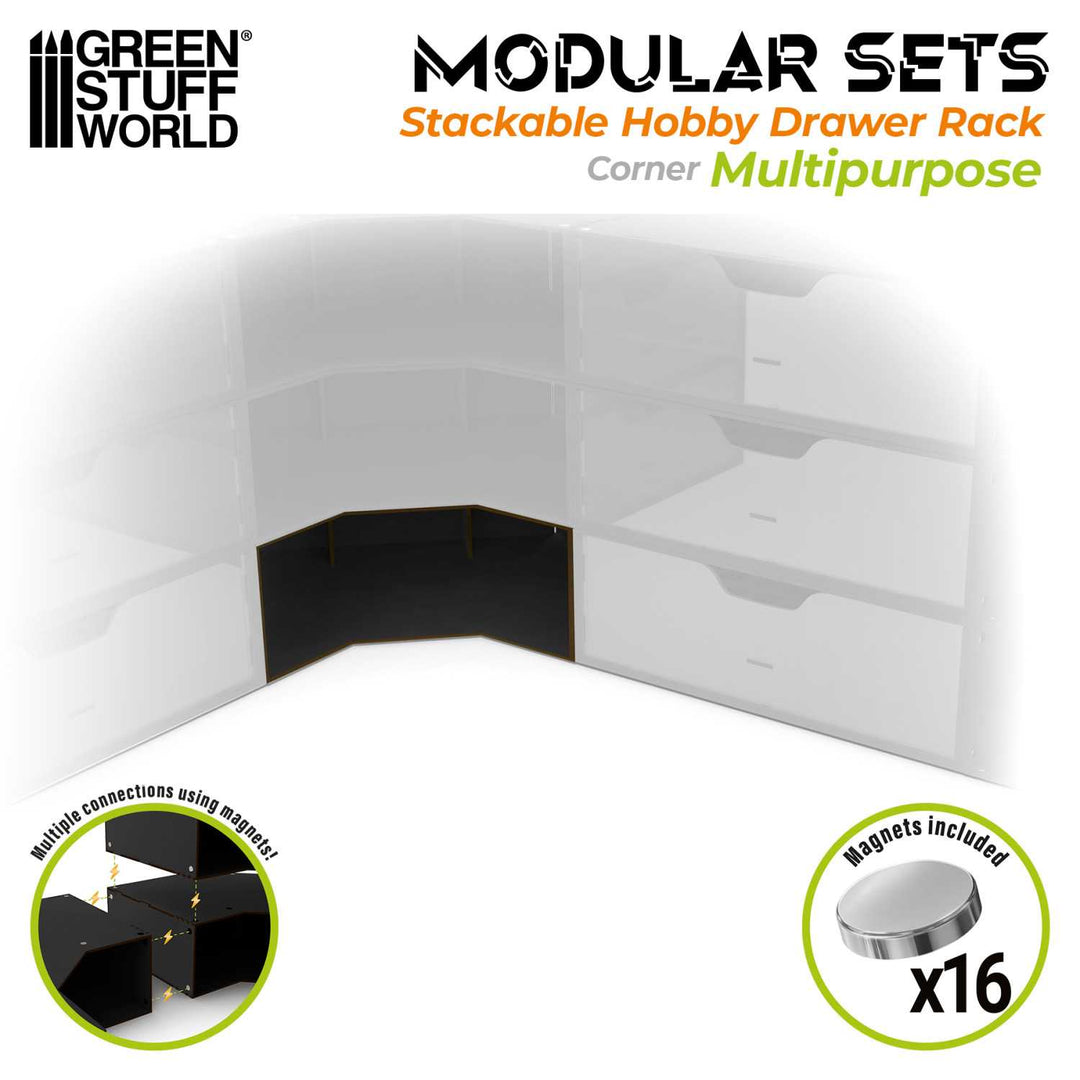 Empty Stackable hobby corner module - Black (Green Stuff World)