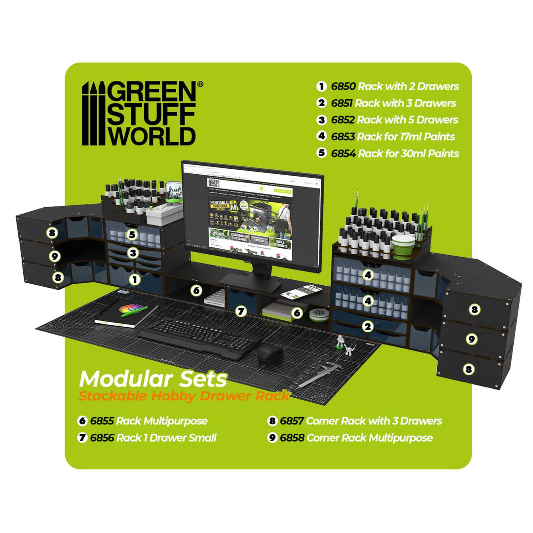 Empty Stackable hobby corner module - Black (Green Stuff World)