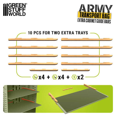 Extra rails for Miniatures Carrying Case (Green Stuff World)