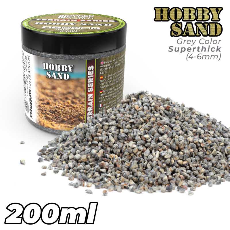 Extra Thick Hobby Sand - Dark Grey 200ml (Green Stuff World)