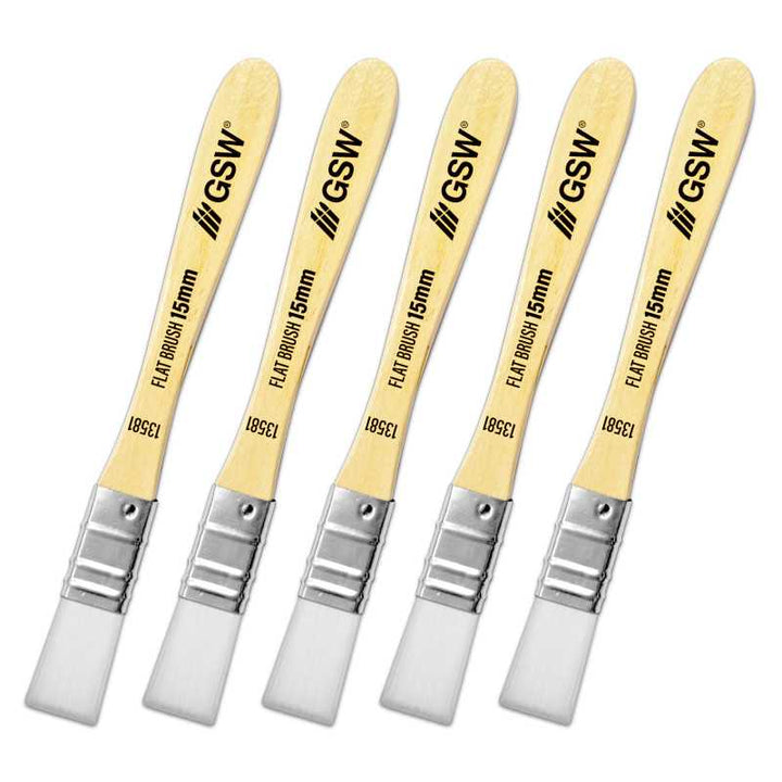 Flat Synthetic Brush (Pack x5) (Green Stuff World)