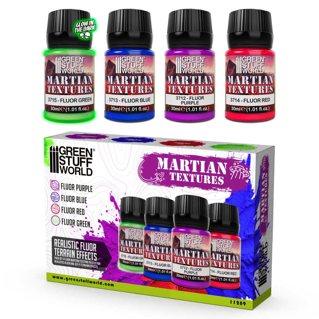Fluor Martian Texture Paint Set 30ml (Green Stuff World)