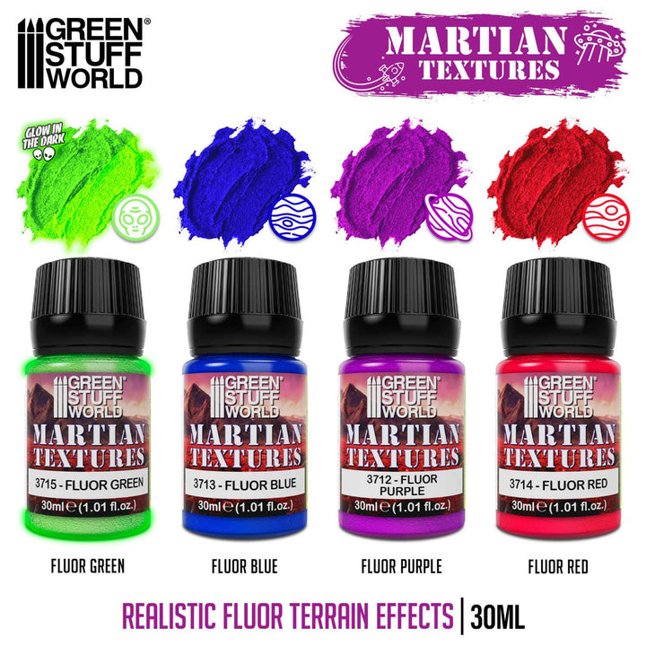 Fluor Martian Texture Paint Set 30ml (Green Stuff World)