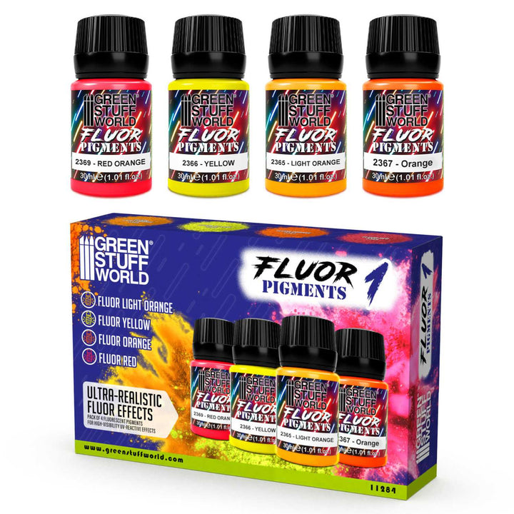 Fluor pigments Set 30ml - No. 1 (Green Stuff World)