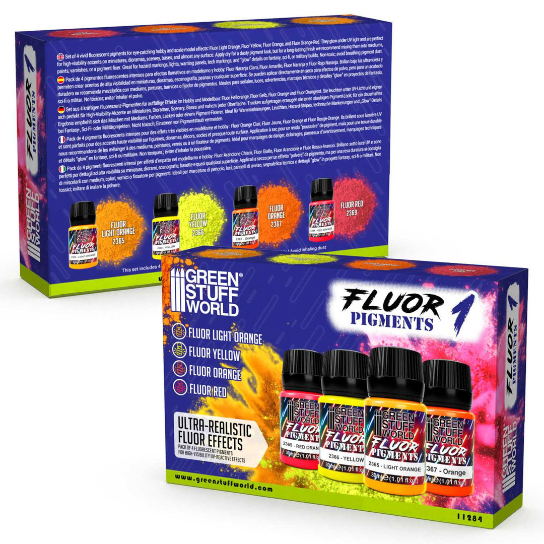 Fluor pigments Set 30ml - No. 1 (Green Stuff World)
