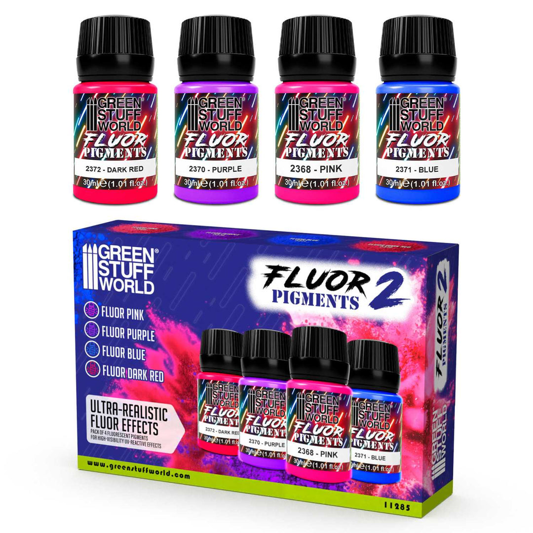 Fluor pigments Set 30ml - No. 2 (Green Stuff World)