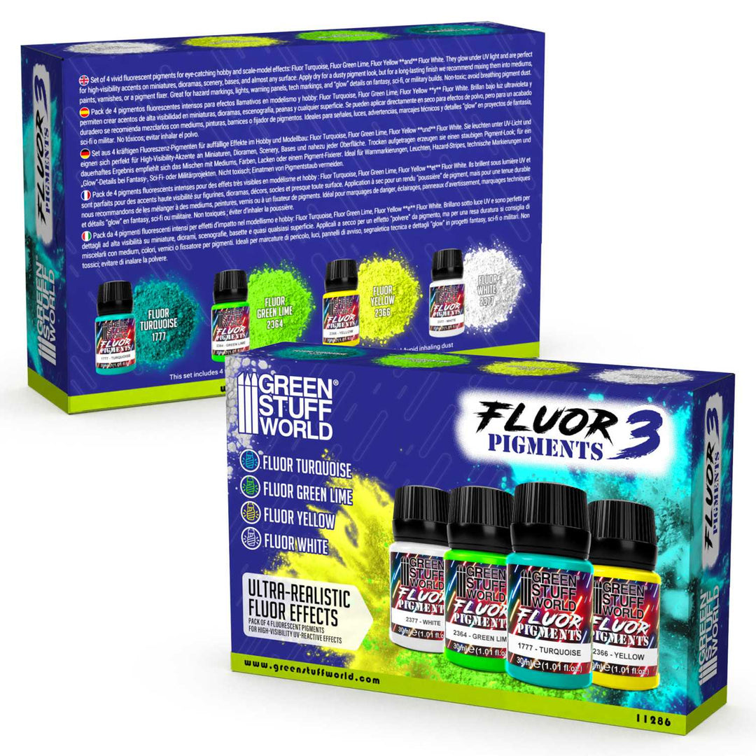 Fluor pigments Set 30ml - No. 3 (Green Stuff World)