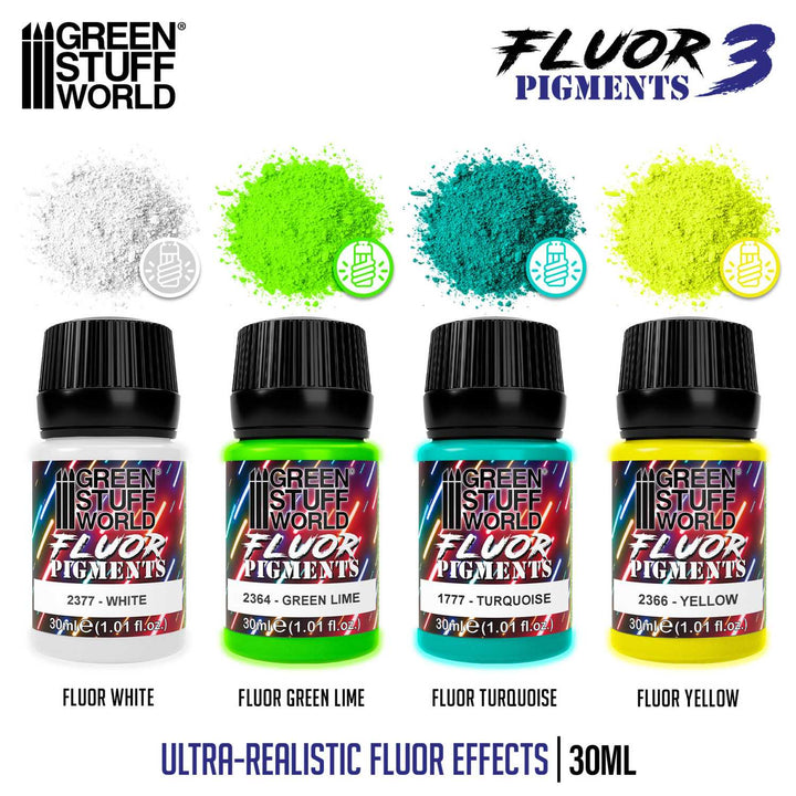 Fluor pigments Set 30ml - No. 3 (Green Stuff World)