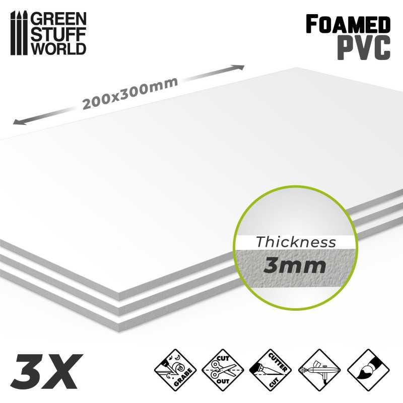 Foamed PVC 3 mm (Green Stuff World)