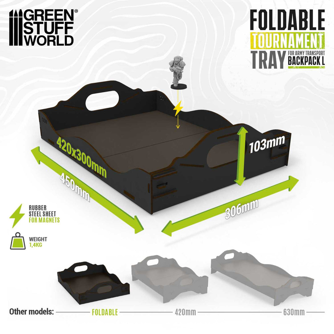 Foldable tournament tray for Army Transport Backpack (Green Stuff World)