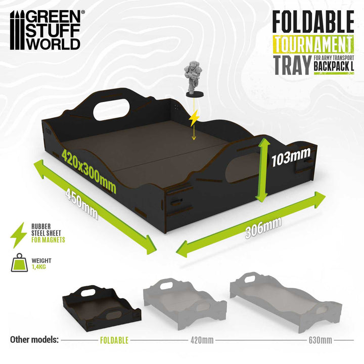 Foldable tournament tray for Army Transport Backpack (Green Stuff World)
