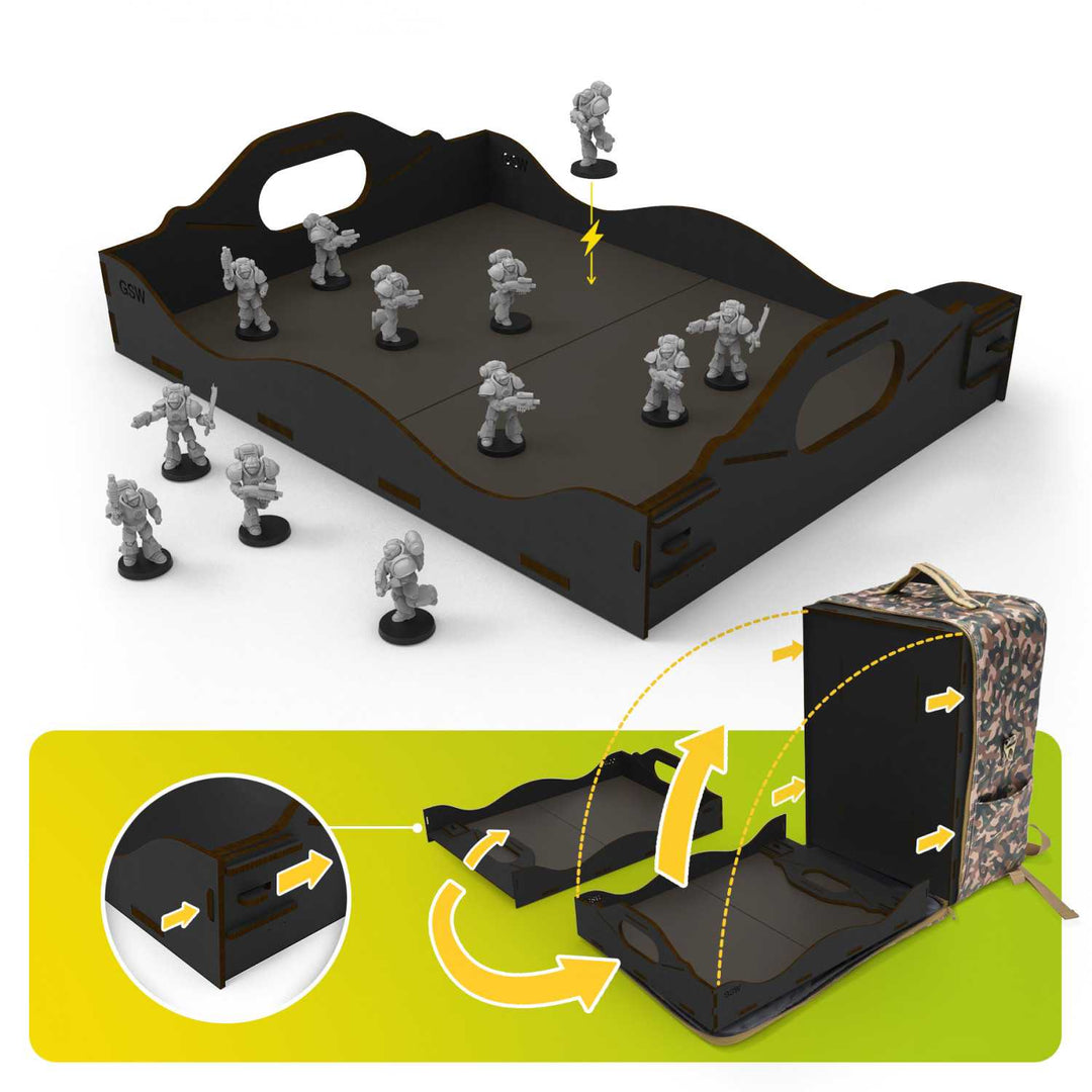 Foldable tournament tray for Army Transport Backpack (Green Stuff World)