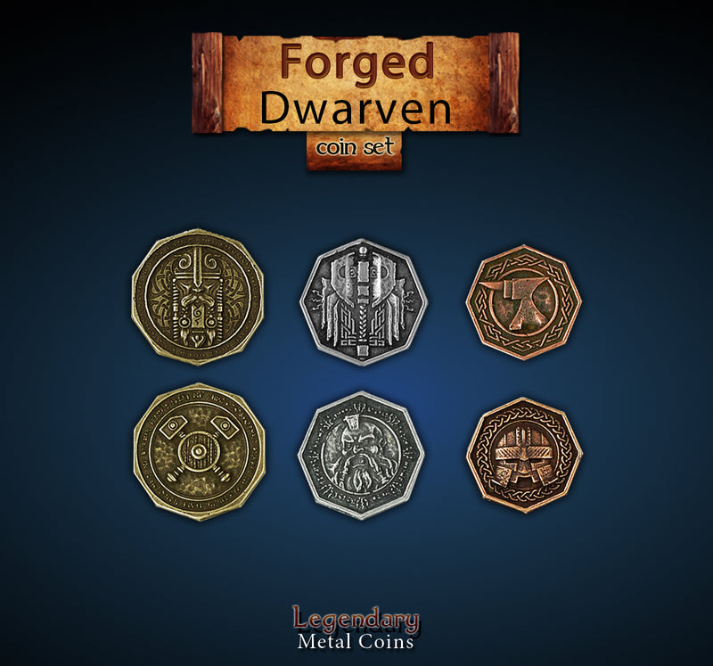 Legendary Metal Coins - Forged Dwarven (Drawlab)