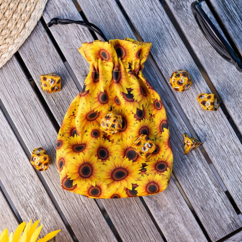 Full Art Dice Pouch: Sunflower (Q-Workshop) (BWSPSUNF201)