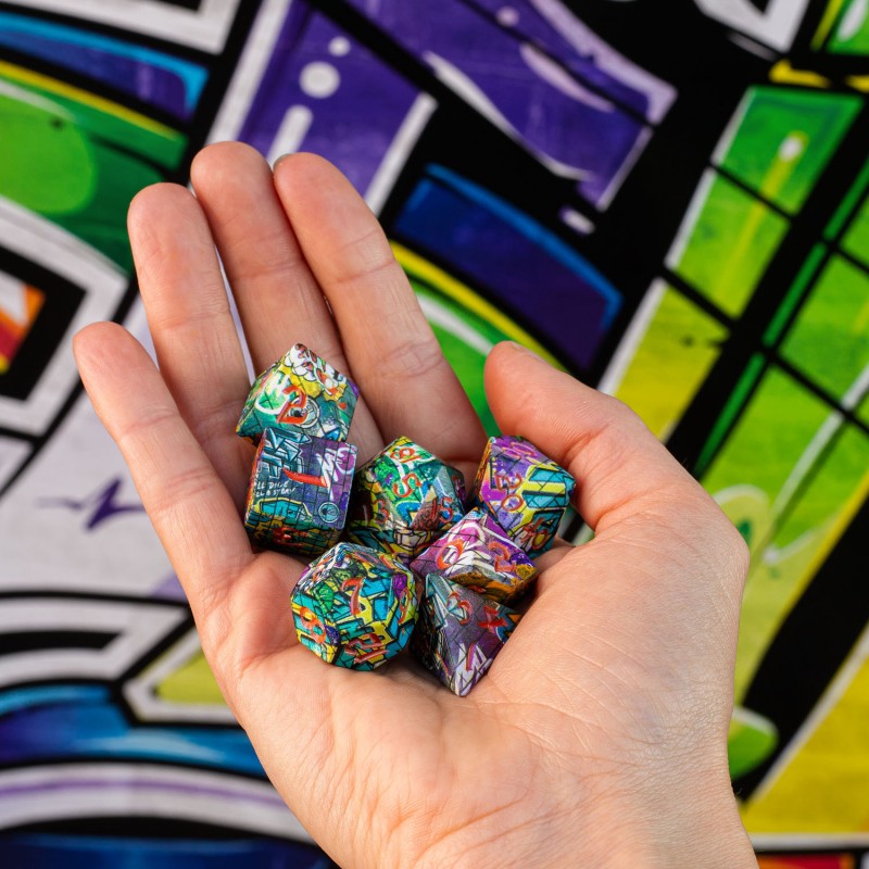 Full Art Dice Set: Graffiti (Q-Workshop) (SWSPGRAF)