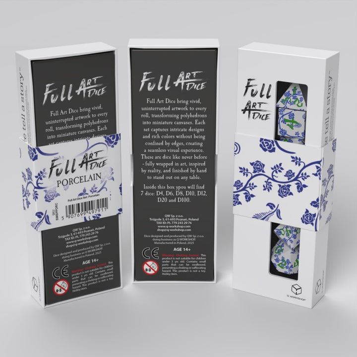 Full Art Dice Set: Porcelain (Q-Workshop) (SWSPPORC)