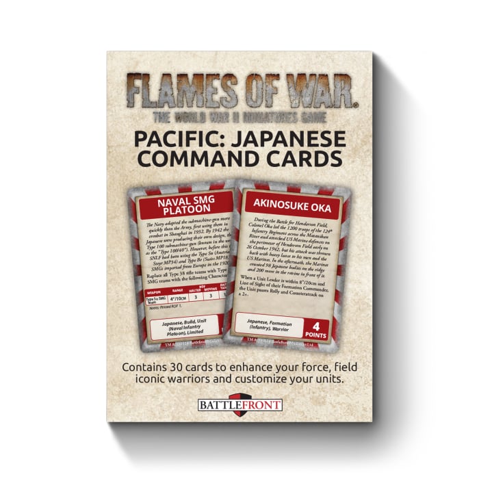 Flames of War: The Pacific - Japanese Command Cards (FW258JC)