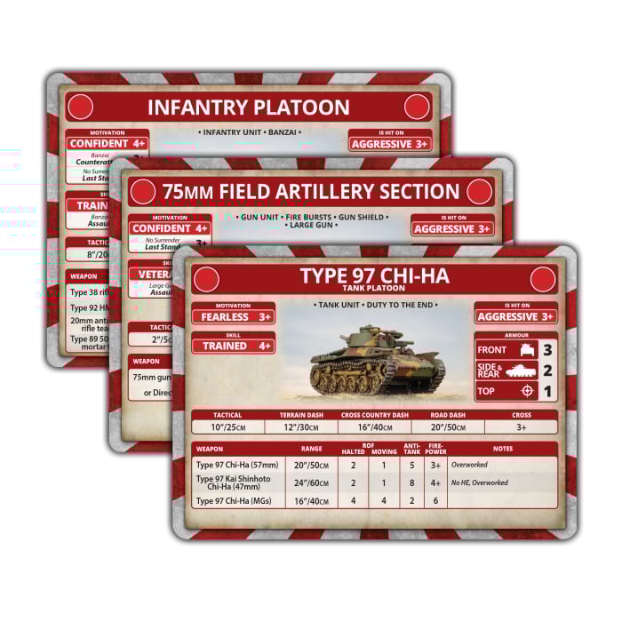 Flames of War: The Pacific - Japanese Unit Cards (FW258JU)