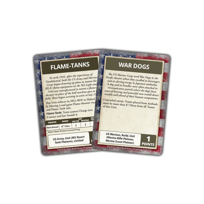 Flames of War: The Pacific - American Command Card Pack (FW258UC)