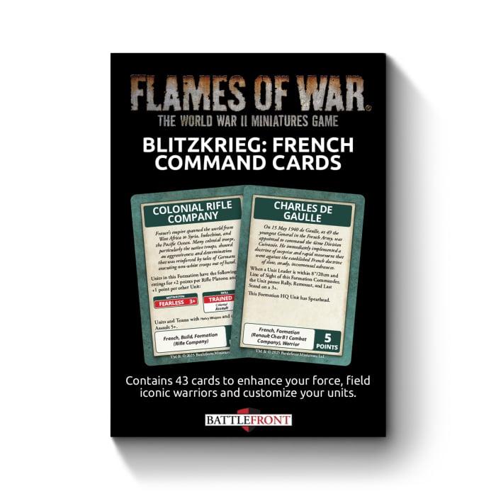 Flames of War: Blitzkrieg French Command Cards (FW281FC)